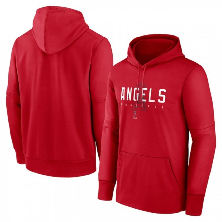 Men's Los Angeles Angels Red Pregame Performance Pullover Hoodie