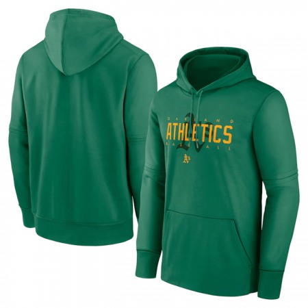 Men's Oakland Athletics Green Pregame Performance Pullover Hoodie