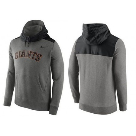 Men's San Francisco Giants Nike Gray Cooperstown Collection Hybrid Pullover Hoodie