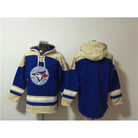 Men's Toronto Blue Jays Blank Royal Ageless Must-Have Lace-Up Pullover Hoodie