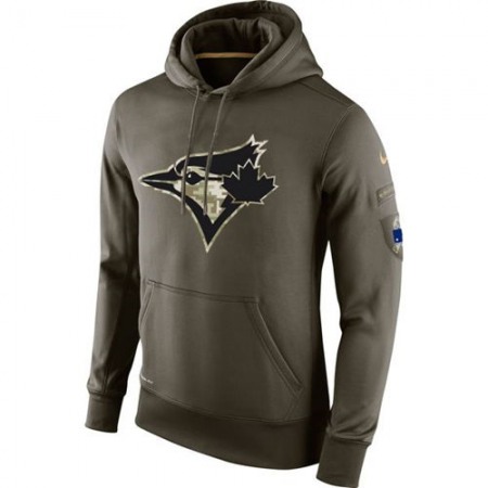 Men's Toronto Blue Jays Nike Olive Salute To Service KO Performance Hoodie