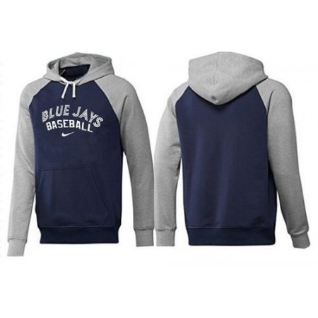 Toronto Blue Jays Pullover Hoodie Dark Blue & Grey