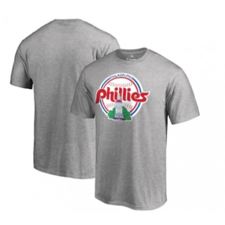 Men's Philadelphia Phillies Grey Cooperstown Collection Forbes T-Shirt