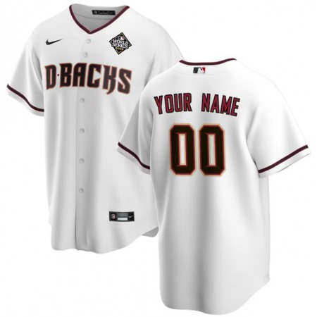 Men's Arizona Diamondbacks ACTIVE Player Custom White 2023 World Series Home Cool Base Stitched Baseball Jersey