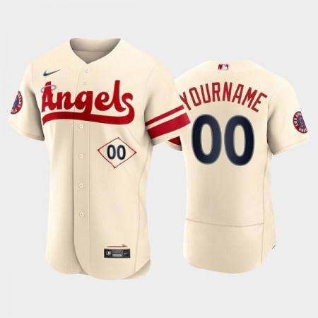 Men's Los Angeles Angels ACTIVE Player Custom 2022 Cream City Connect Flex Base Stitched Jersey