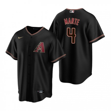 Men's Arizona Diamondbacks #4 Ketel Marte Black Cool Base Stitched Baseball Jersey