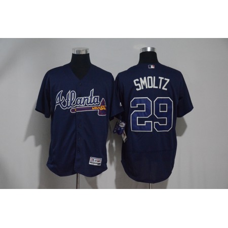 Men's Atlanta Braves #29 John Smoltz Navy Flexbase Stitched MLB Jersey