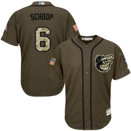 Orioles #6 Jonathan Schoop Green Salute to Service Stitched MLB Jersey