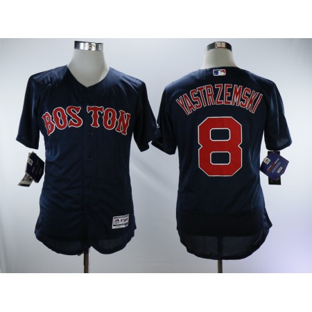 Men's Boston Red Sox #8 Carl Yastrzemski Navy Throwback Flexbase Stitched MLB Jersey