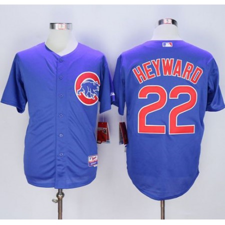 Cubs #22 Jason Heyward Blue Alternate Cool Base Stitched MLB Jersey