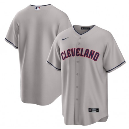 Men's Cleveland Guardians Gray Cool Base Stitched Baseball Jersey