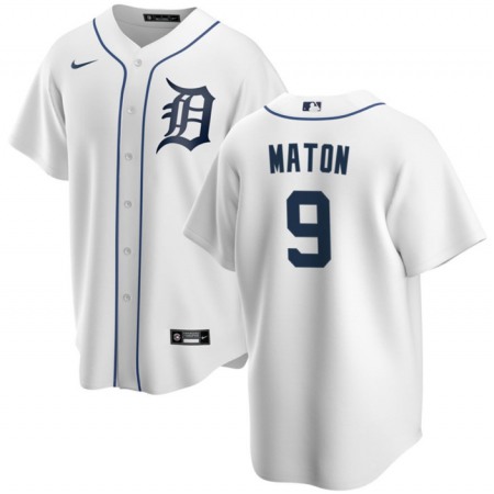 Men's Detroit Tigers #9 Nick Maton White Cool Base Stitched Jersey