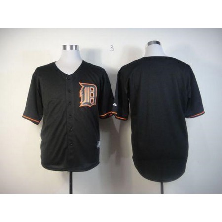 Tigers Blank Black Fashion Stitched MLB Jersey