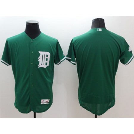 Tigers Blank Green Celtic Flexbase Authentic Collection Stitched MLB Jersey