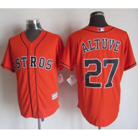 Astros #27 Jose Altuve Orange New Cool Base Stitched MLB Jersey