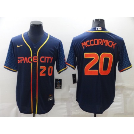 Men's Houston Astros #20 Chas McCormick 2022 Navy City Connect Cool Base Stitched Jersey