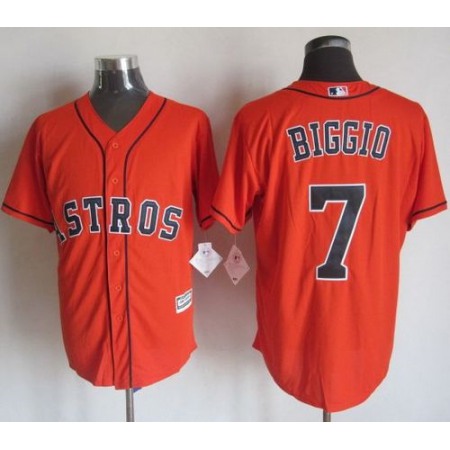 Astros #7 Craig Biggio Orange New Cool Base Stitched MLB Jersey