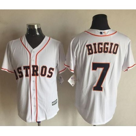 Astros #7 Craig Biggio White New Cool Base Stitched MLB Jersey