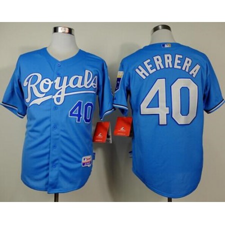 Royals #40 Kelvin Herrera Light Blue Alternate Cool Base Stitched MLB Jersey