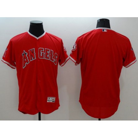 Angels of Anaheim Blank Red Flexbase Authentic Collection Stitched MLB Jersey