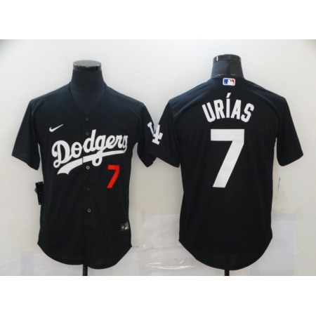 Men's Los Angeles Dodgers #7 Julio Urias Black 2020 Stitched Jersey