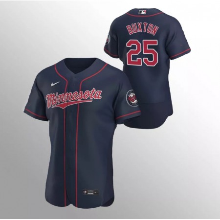 Men's Minnesota Twins #25 Byron Buxton Navy Flex Base Stitched Jersey