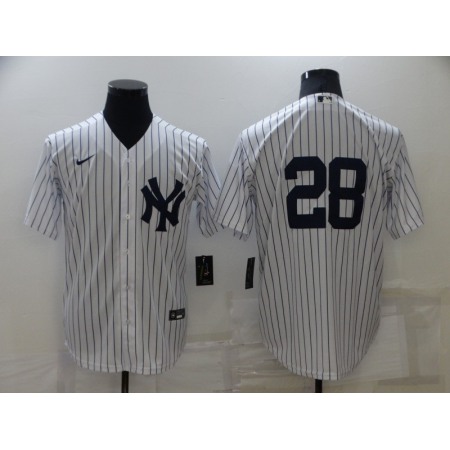 Men's New York Yankees #28 Josh Donaldson White Cool Base Stitched Baseball Jersey