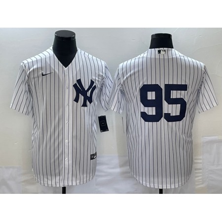 Men's New York Yankees #95 Oswaldo Cabrera White Stitched Jersey