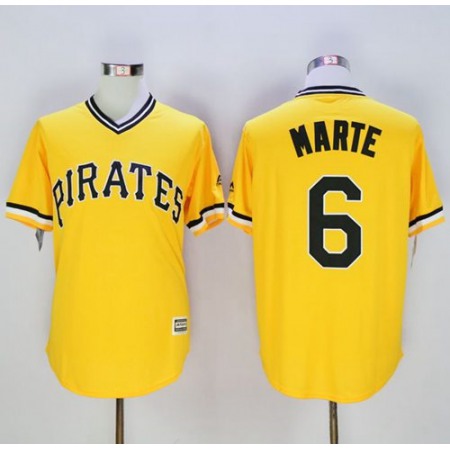 Pirates #6 Starling Marte Gold New Cool Base Stitched MLB Jersey