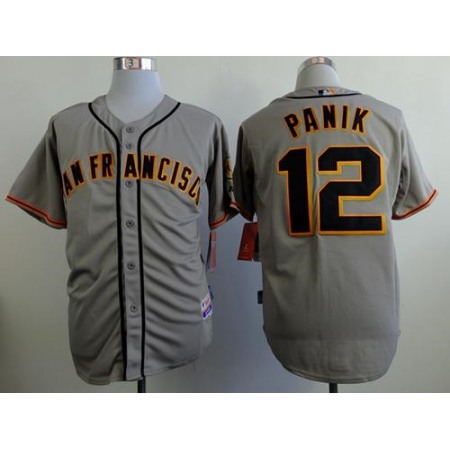 Giants #12 Joe Panik Grey Road Cool Base Stitched MLB Jersey