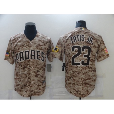 Men's San Diego Padres #23 Fernando Tatis Jr. 2021 Camo Cool Base Stitched Baseball Jersey