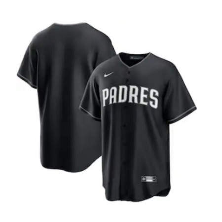 Men's San Diego Padres Blank Black Cool Base Stitched Baseball Jersey