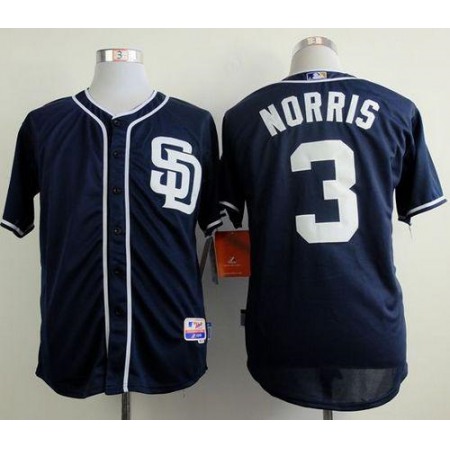 Padres #3 Derek Norris Navy Blue Cool Base Stitched MLB Jersey