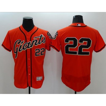 Giants #22 Will Clark Orange Flexbase Authentic Collection Stitched MLB Jersey