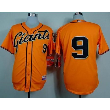 Giants #9 Brandon Belt Orange Cool Base Stitched MLB Jersey