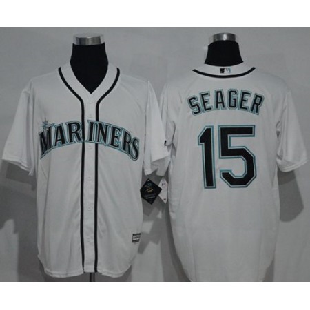 Mariners #15 Kyle Seager White New Cool Base Stitched MLB Jersey