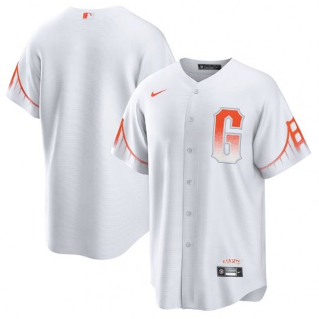 Men's San Francisco Giants Blank White City Connect Cool Base Stitched Jersey