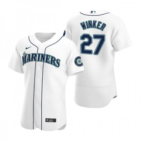 Men's Seattle Mariners #27 Jesse Winker White Flex Base Stitched Jersey