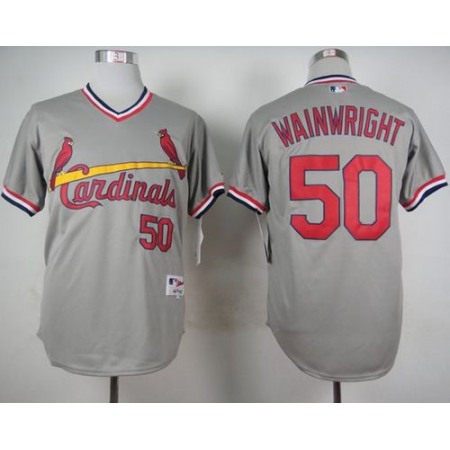 Cardinals #50 Adam Wainwright Grey 1978 Turn Back The Clock Stitched MLB Jersey