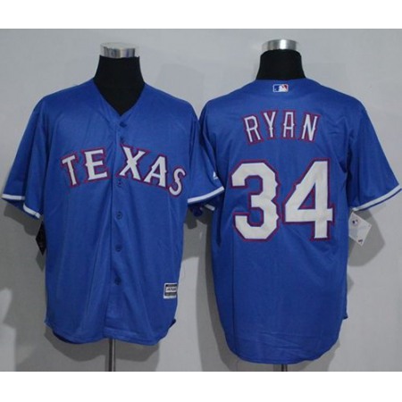 Rangers #34 Nolan Ryan Blue New Cool Base Stitched MLB Jersey