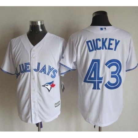 Blue Jays #43 R.A. Dickey White New Cool Base Stitched MLB Jersey