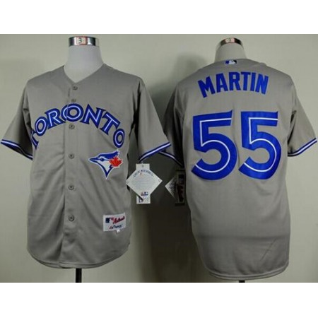 Blue Jays #55 Russell Martin Grey Stitched MLB Jersey