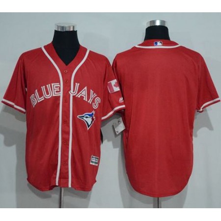 Blue Jays Blank Red New Cool Base Canada Day Stitched MLB Jersey