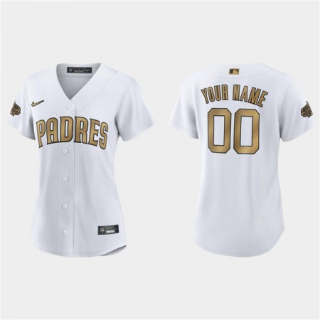 Women's San Diego Padres ACTIVE Player Custom 2022 All-Star White Stitched Baseball Jersey(Run Small)