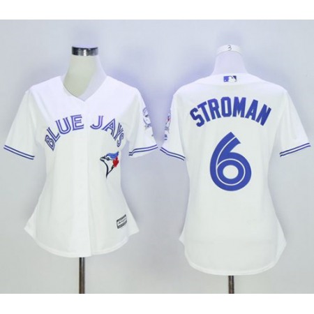 Blue Jays #6 Marcus Stroman White Women's Home Stitched MLB Jersey