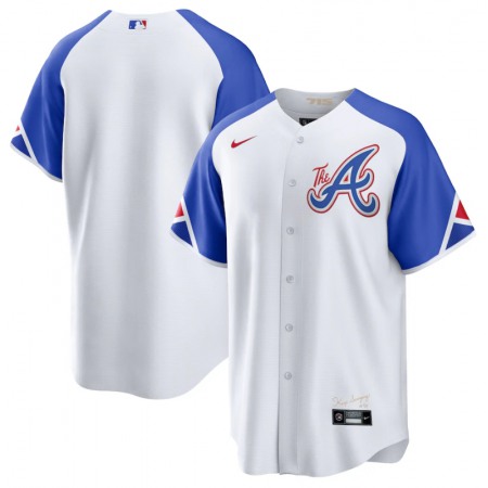 Youth Atlanta Braves Blank White 2023 City Connect Stitched Baseball Jersey