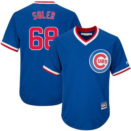 Cubs #68 Jorge Soler Blue Cooperstown Stitched Youth MLB Jersey