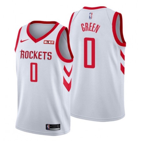 Men's Houston Rockets #0 Jalen Green White Association Edition Stitched Jersey