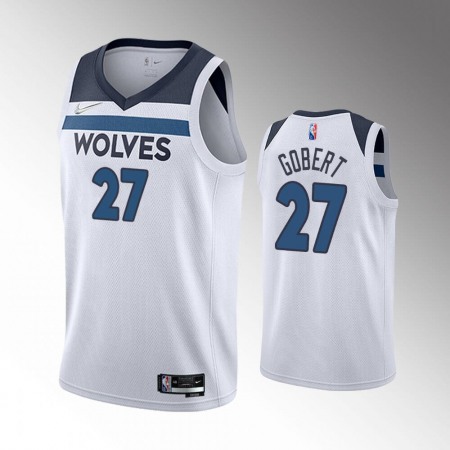 Men's Minnesota Timberwolves #27 Rudy Gobert Association Edition White 75th Anniversary Swingman Stitched Jersey