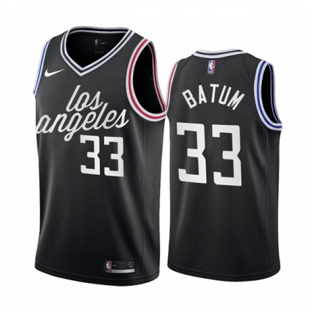 Men's Los Angeles Clippers #33 Nicolas Batum 2022/23 Black City Edition Stitched Jersey